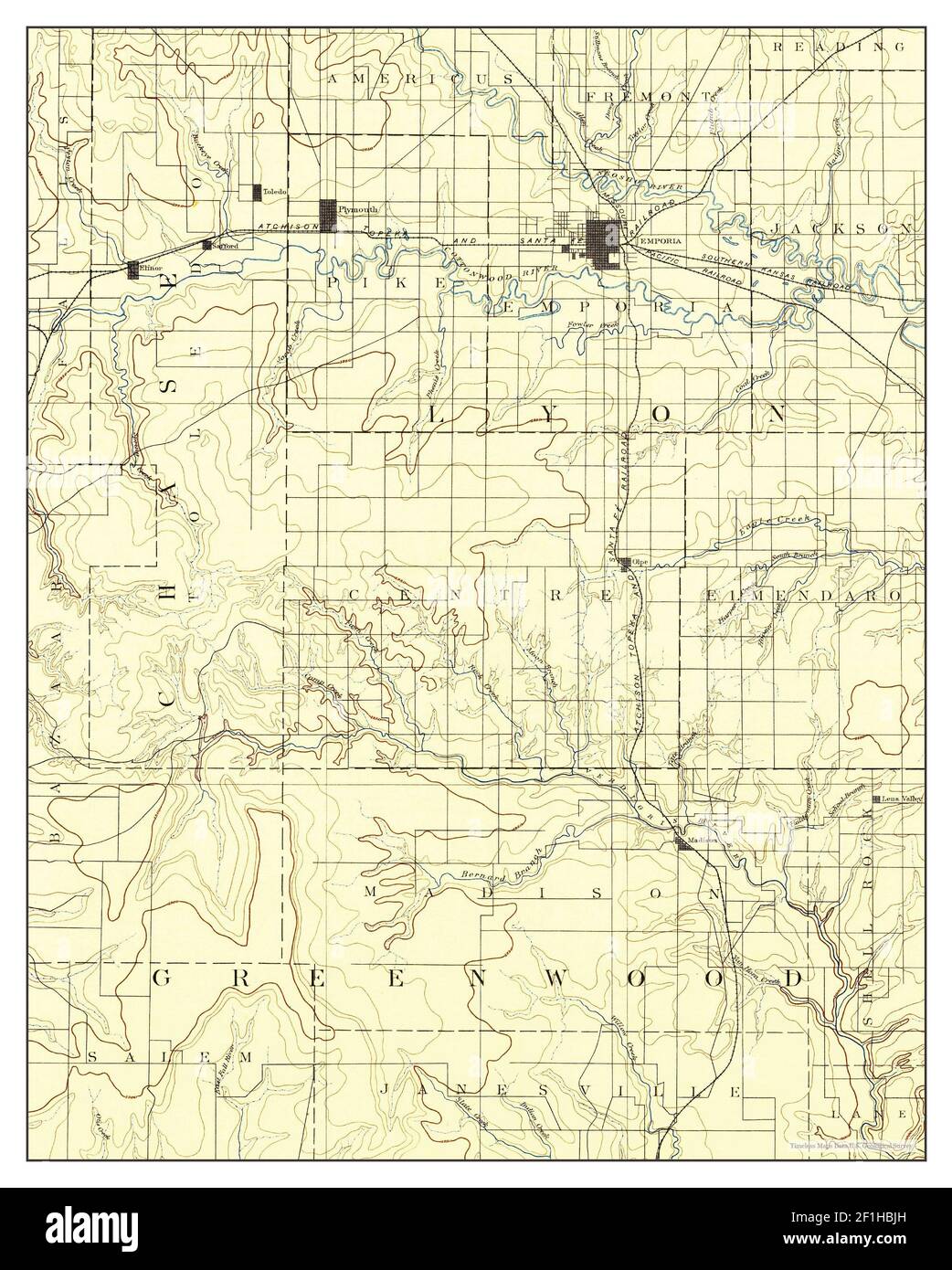 Emporia Kansas Map 1894 1125000 United States Of America By Timeless Maps Data Us Geological Survey 2F1HBJH 