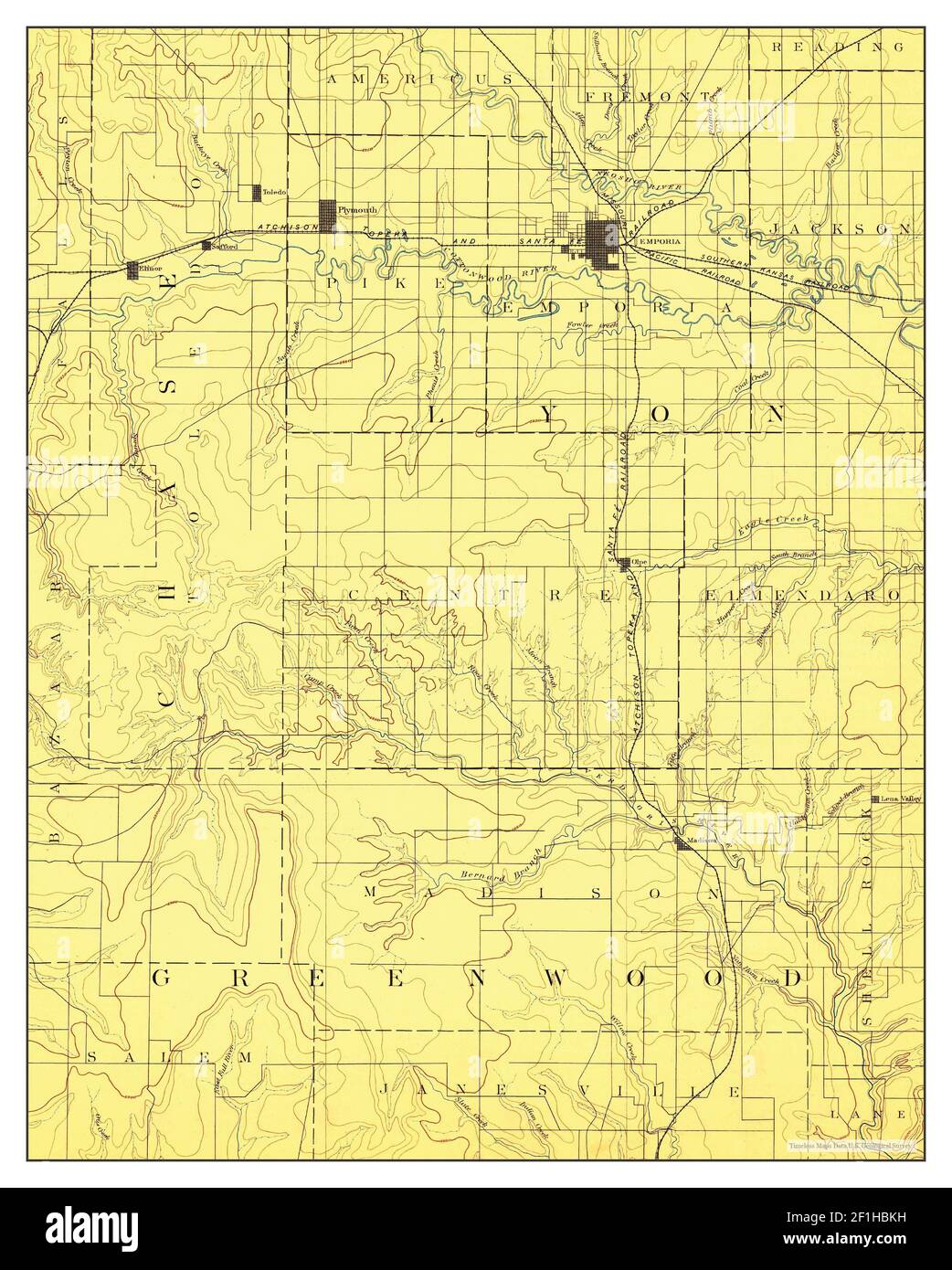 Emporia, Kansas, map 1894, 1125000, United States of America by