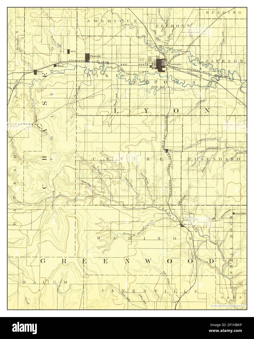Emporia, Kansas, map 1894, 1125000, United States of America by Timeless Maps, data U.S