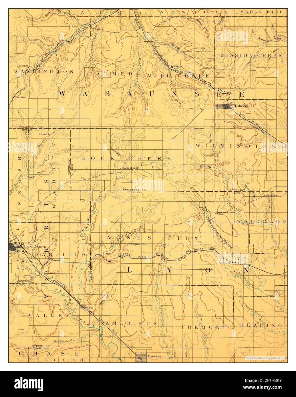 Eskridge kansas map hires stock photography and images Alamy