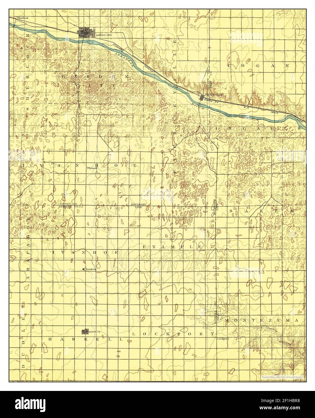 Garden City Kansas Map Garden City, Kansas, Map 1896, 1:125000, United States Of America By  Timeless Maps, Data U.s. Geological Survey Stock Photo - Alamy