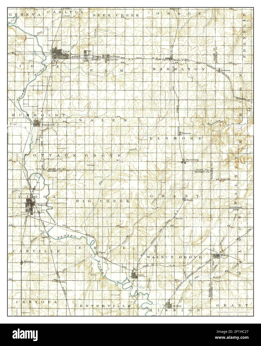 Map of iola kansas hires stock photography and images Alamy