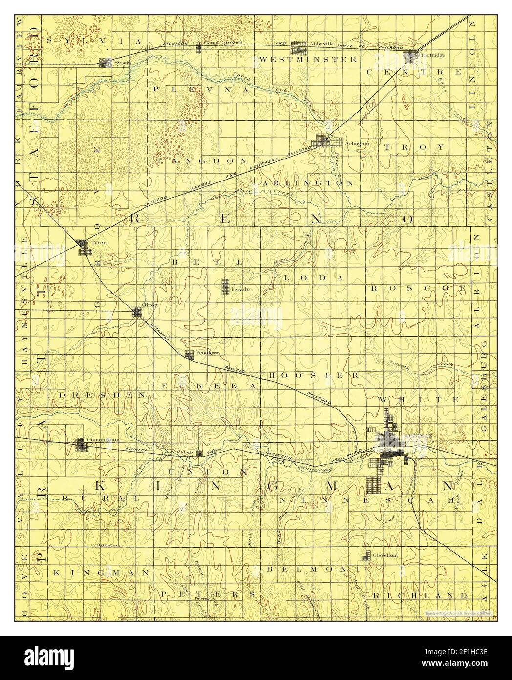 Kingman, Kansas, map 1894, 1125000, United States of America by