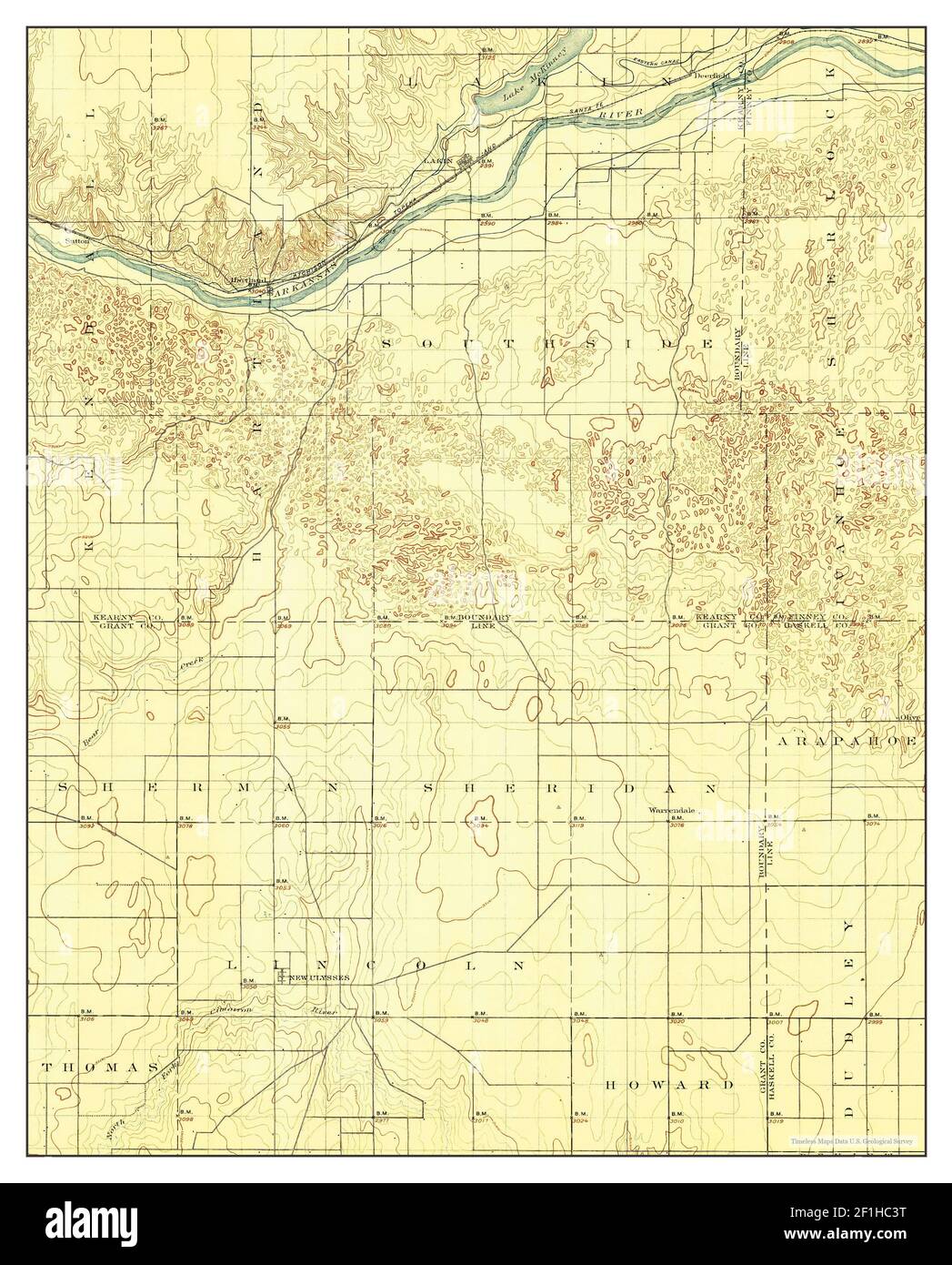 Map of lakin Cut Out Stock Images - Lakin Kansas Map 1900 1125000 United States Of America By Timeless Maps Data Us Geological Survey 2F1HC3T 