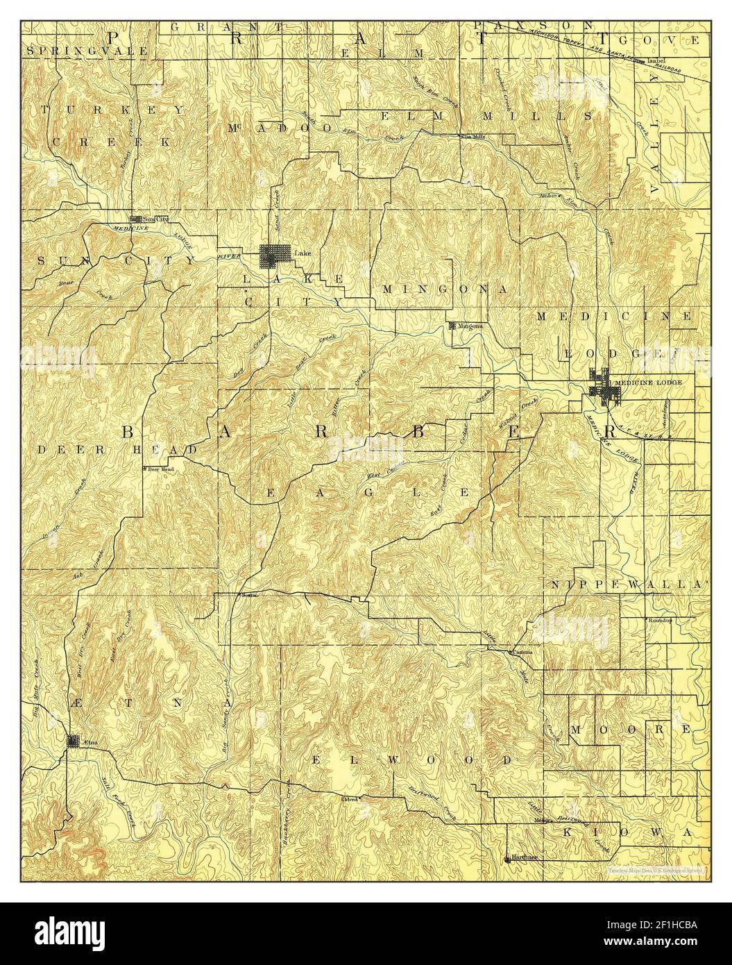 Medicine Lodge, Kansas, map 1893, 1125000, United States of America by