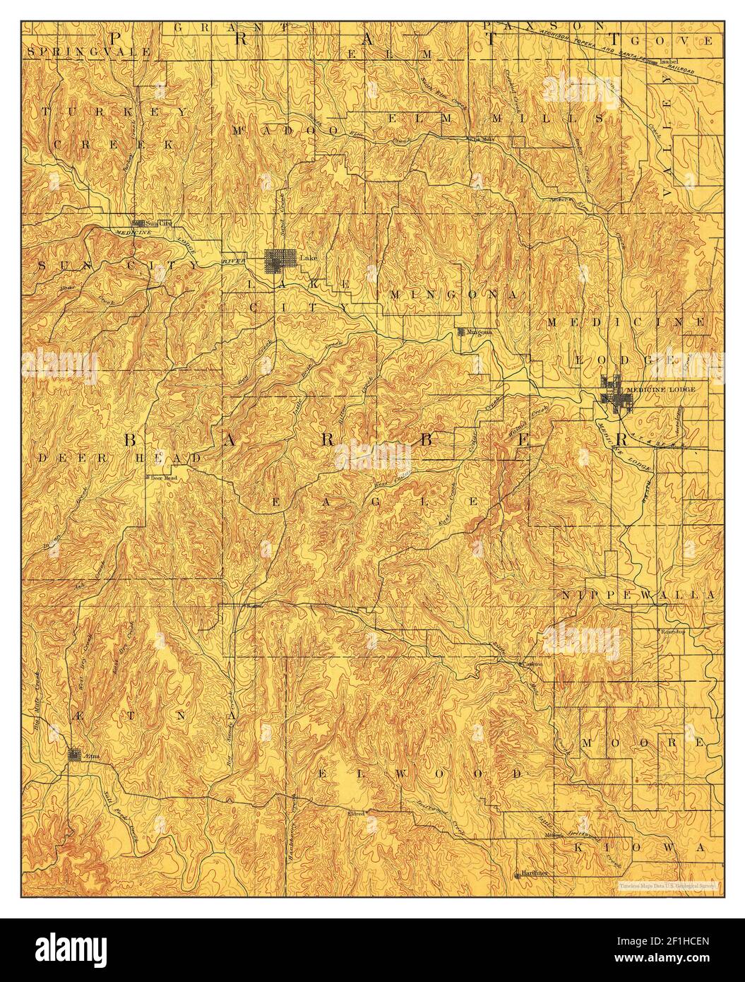 Medicine Lodge, Kansas, map 1893, 1125000, United States of America by