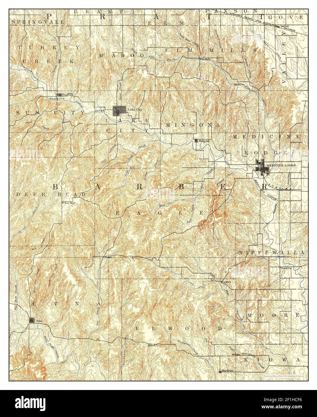 Medicine Lodge, Kansas, map 1893, 1125000, United States of America by