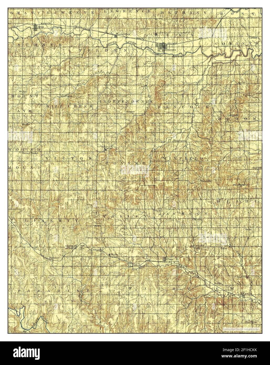 Osborne, Kansas, map 1896, 1125000, United States of America by Timeless Maps, data U.S