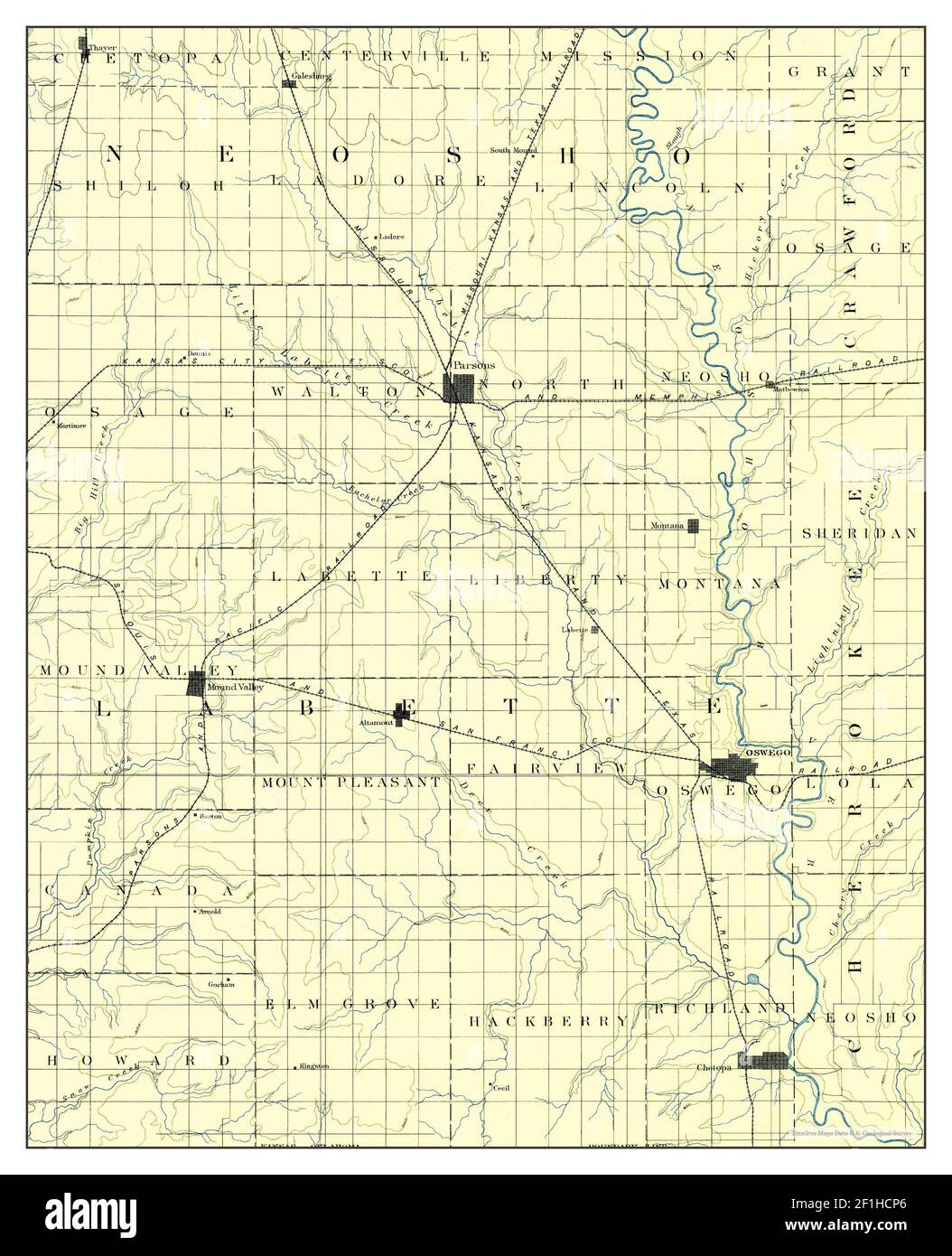 Map of parsons kansas hires stock photography and images Alamy
