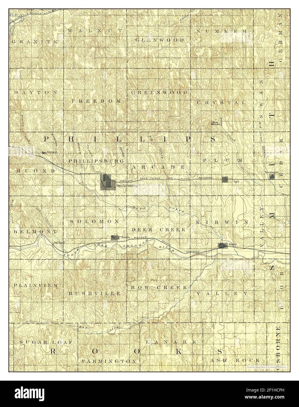 Phillipsburg kansas map Cut Out Stock Images & Pictures Alamy