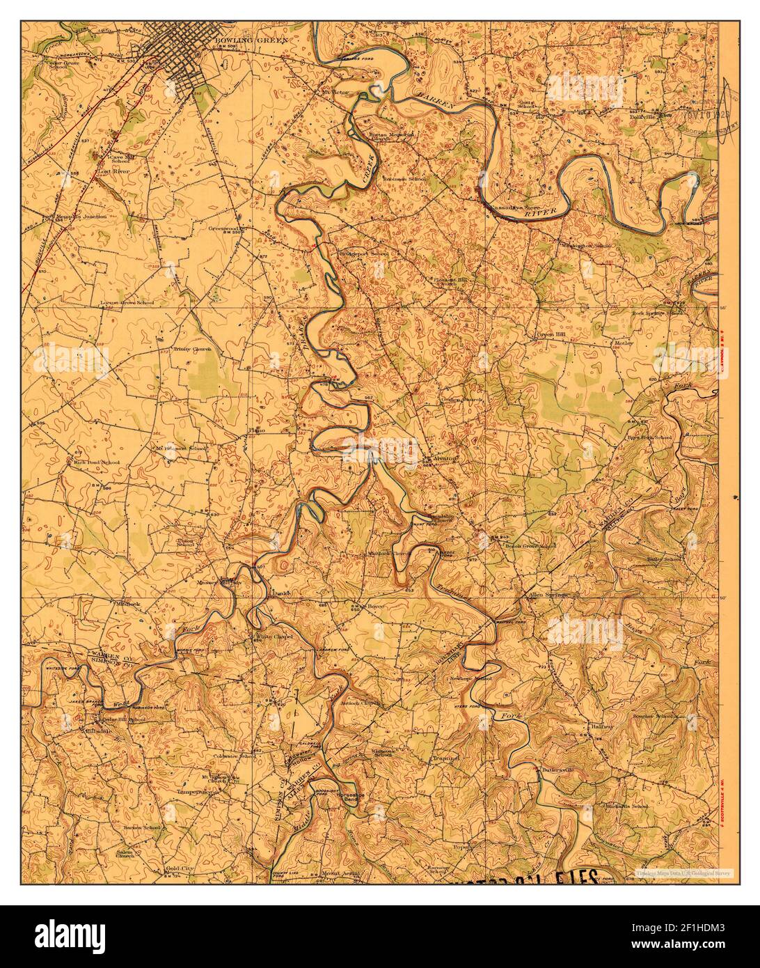 Bowling Green, Kentucky, map 1923, 162500, United States of America by