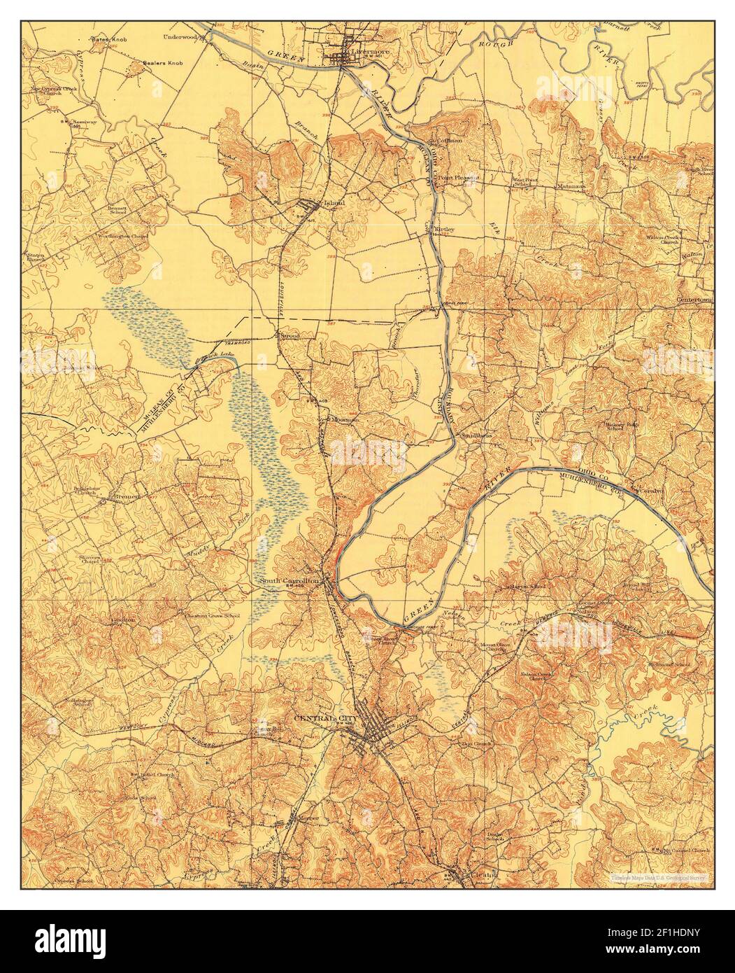 Central city kentucky map Cut Out Stock Images & Pictures Alamy