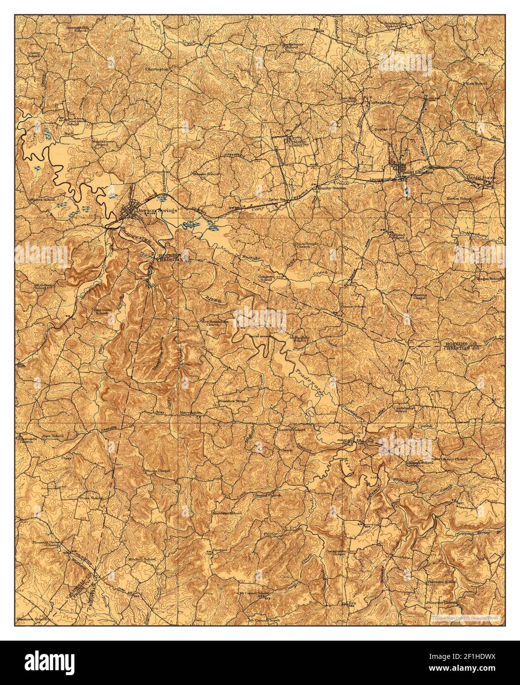 Dawson Springs, Kentucky, map 1911, 162500, United States of America by Timeless Maps, data U.S