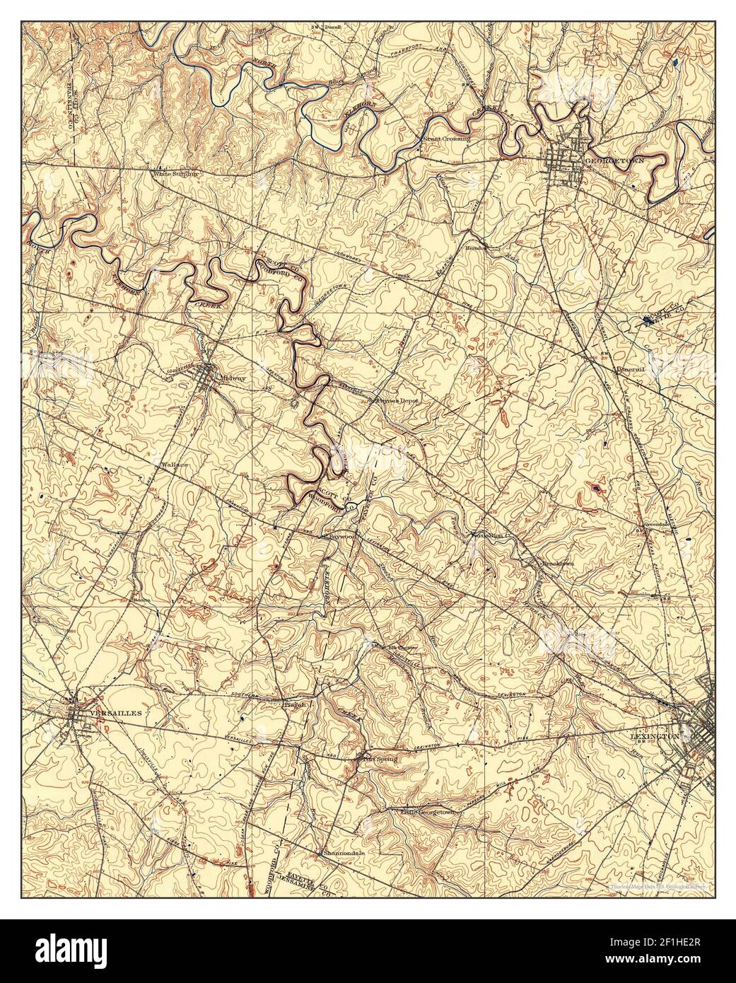 Kentucky, map 1906, 162500, United States of America by Timeless Maps, data U.S