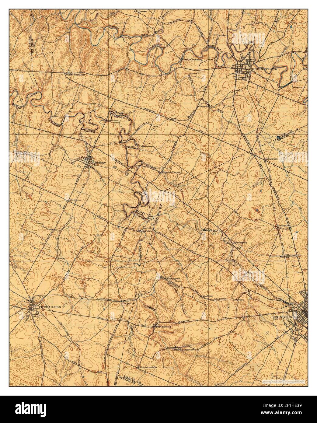 Kentucky, map 1908, 162500, United States of America by
