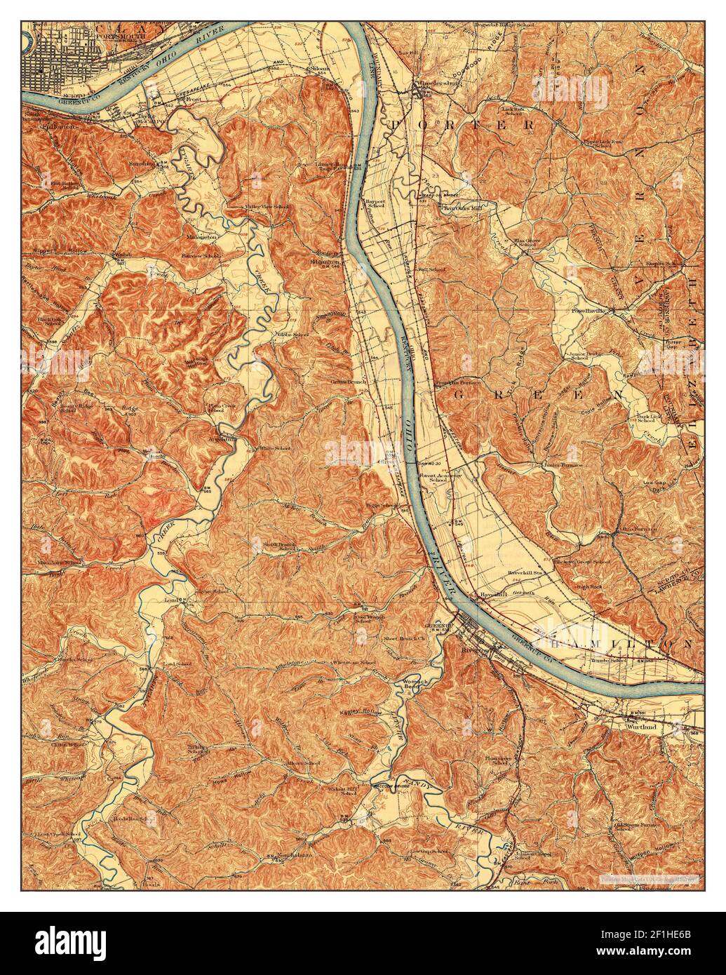 Greenup, Kentucky, map 1930, 162500, United States of America by
