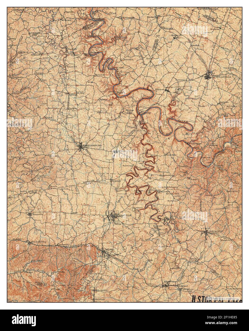 Harrodsburg kentucky map Cut Out Stock Images & Pictures Alamy