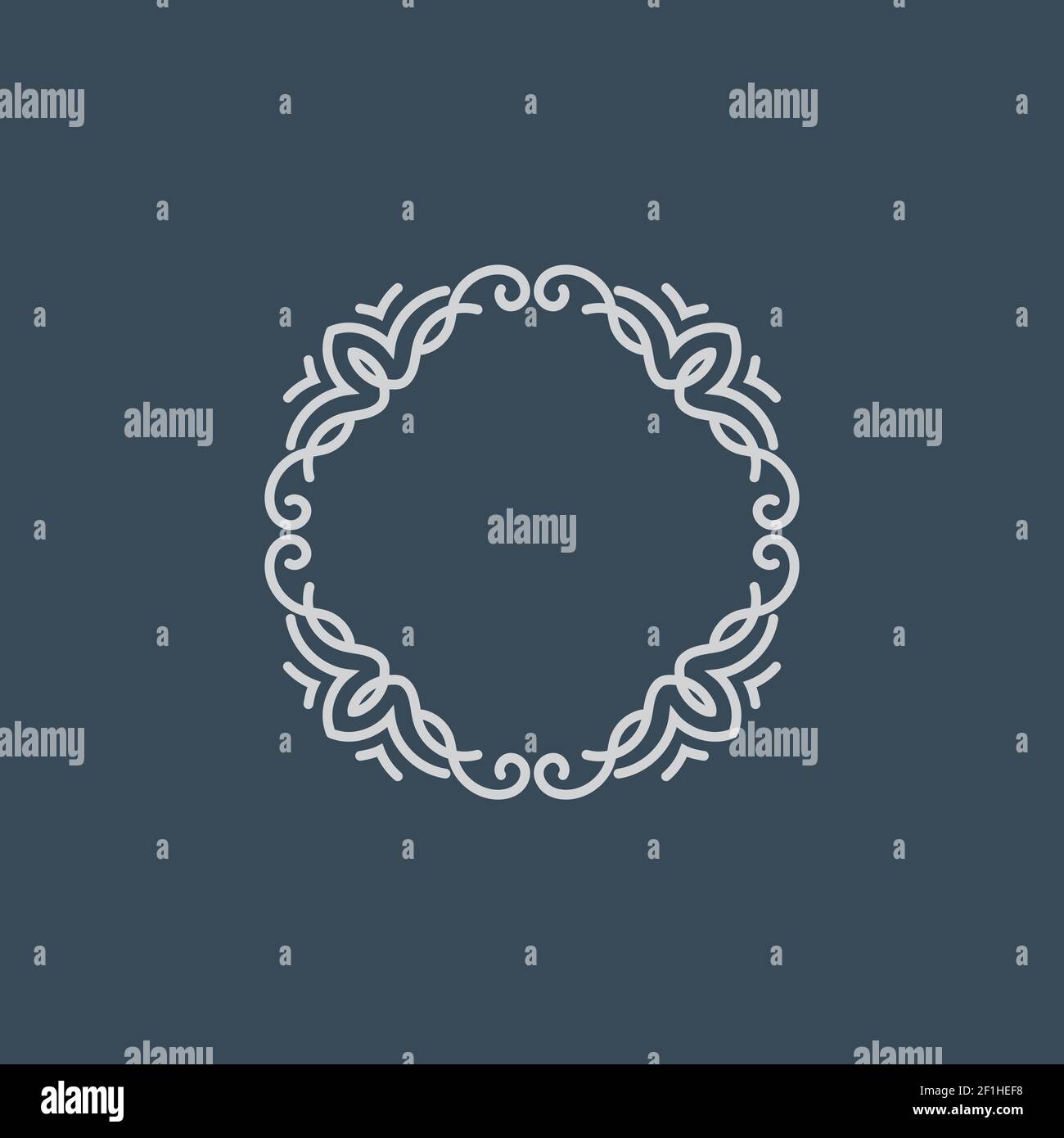 Elegant Circular Mandala Frame Stock Vector