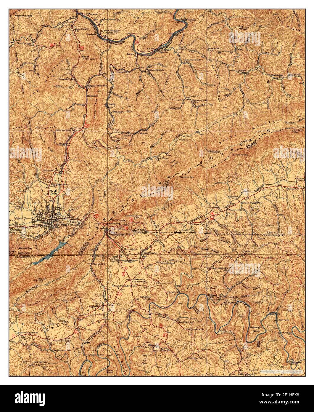 Middlesboro, Kentucky, map 1930, 162500, United States of America by