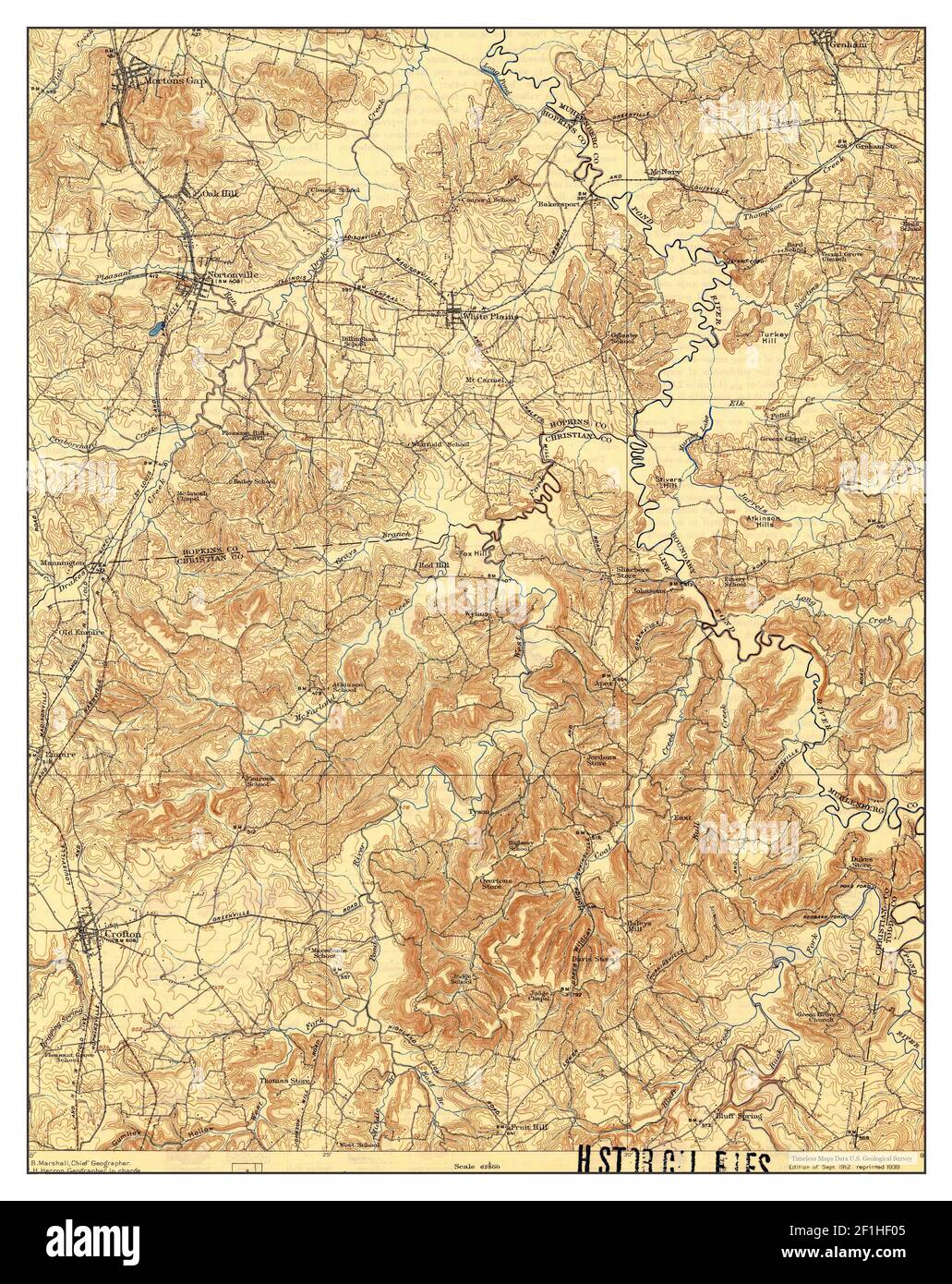 Nortonville, Kentucky, map 1912, 1:62500, United States of America by Timeless Maps, data U.S. Geological Survey Stock Photo