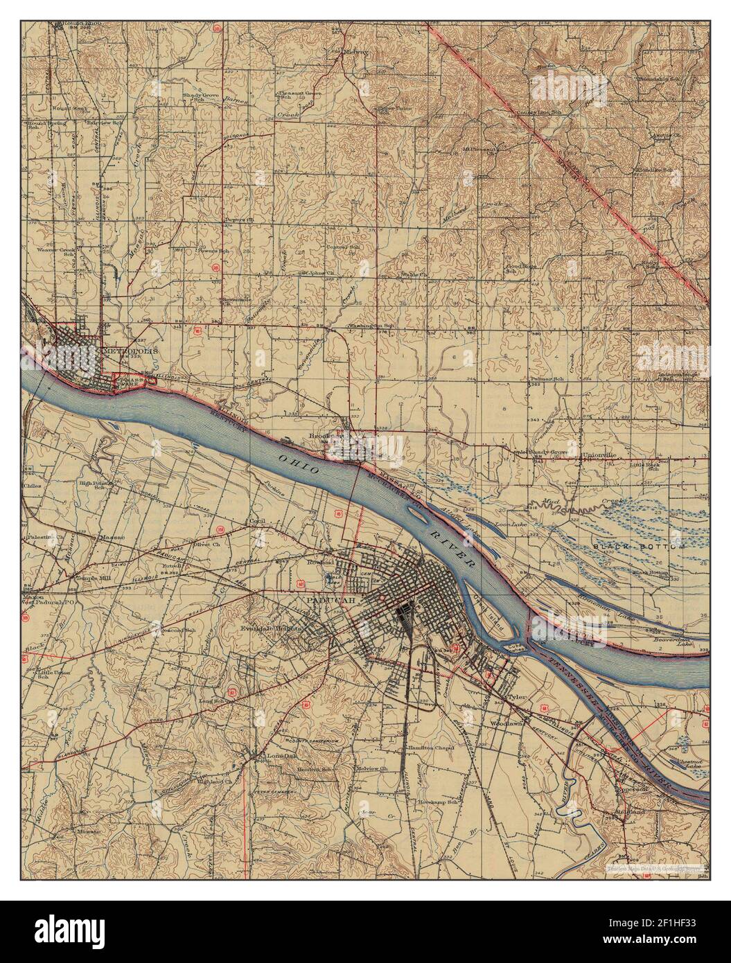Paducah map hires stock photography and images Alamy