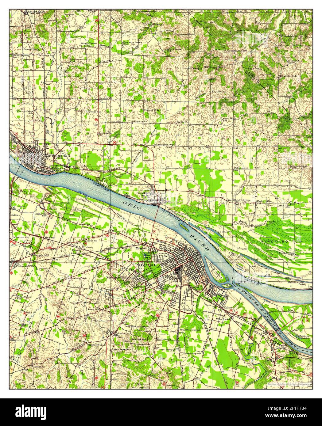 Map of paducah Cut Out Stock Images & Pictures Alamy