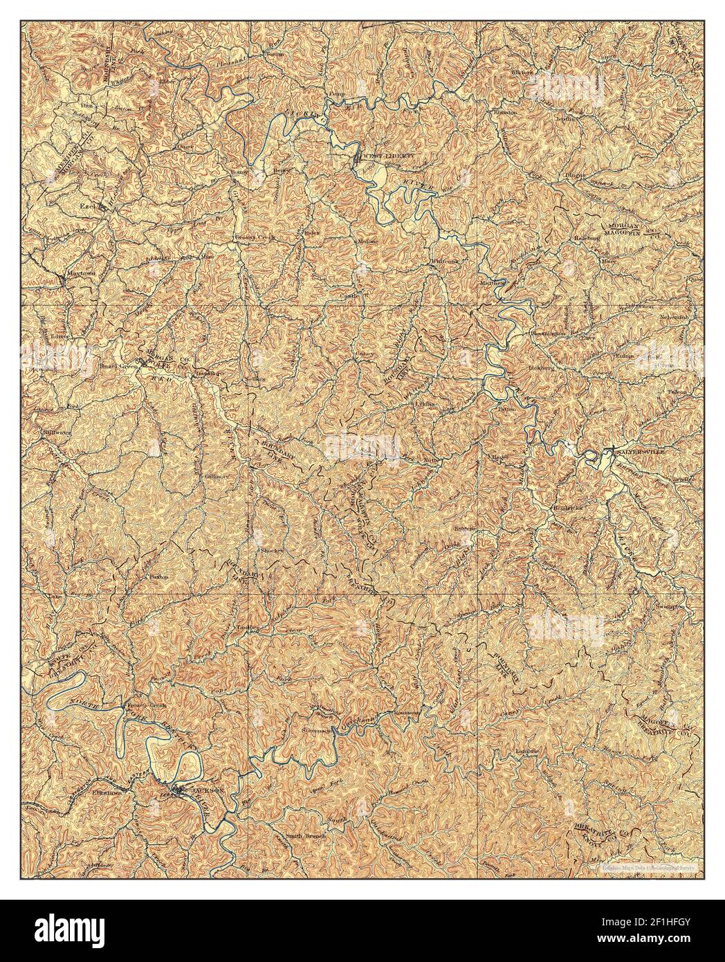 Salyersville, Kentucky, map 1899, 1125000, United States of America by