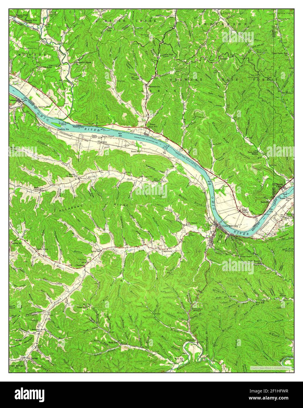 Map of vanceburg hires stock photography and images Alamy