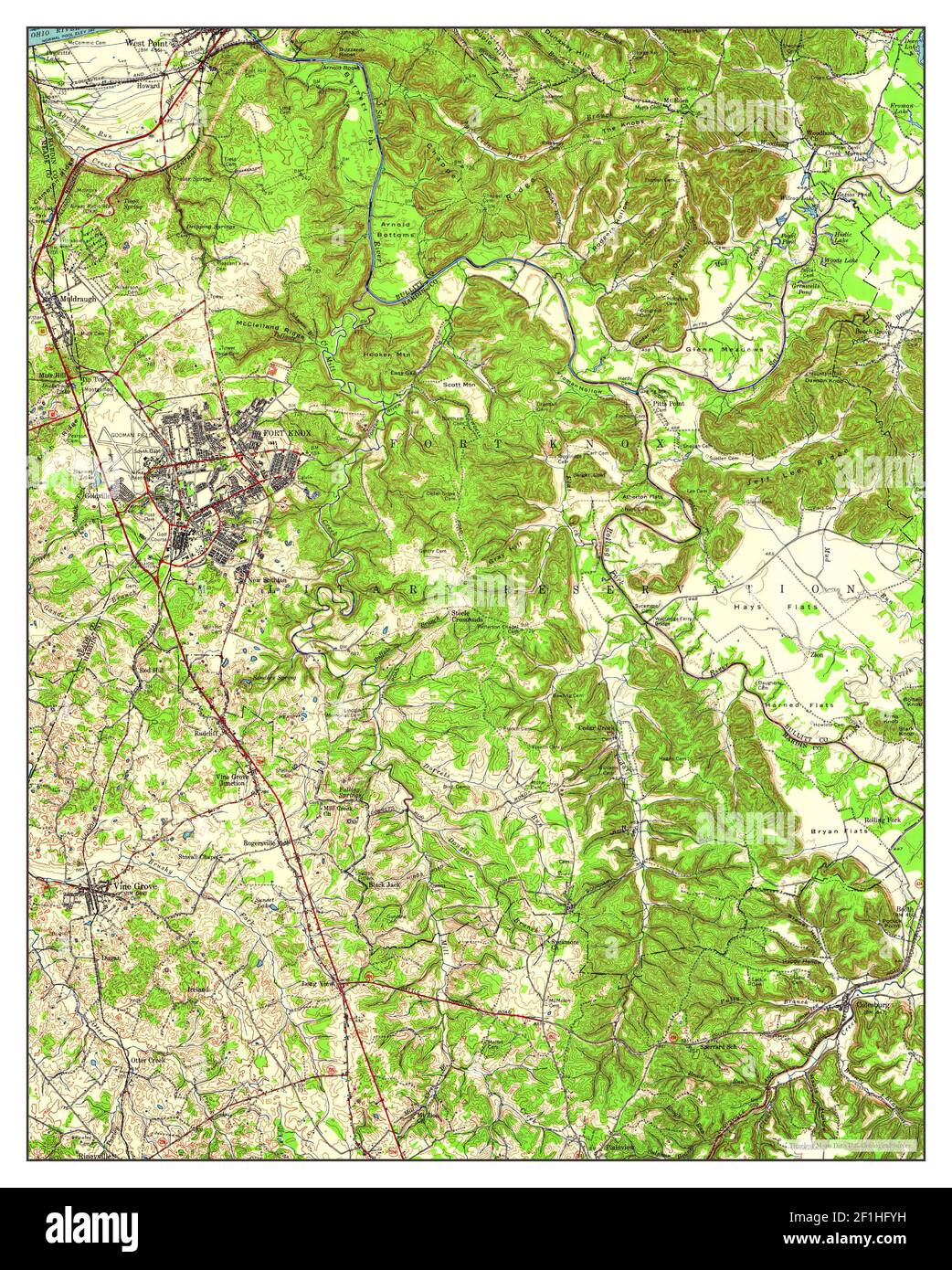 Vine Grove, Kentucky, map 1946, 162500, United States of America by