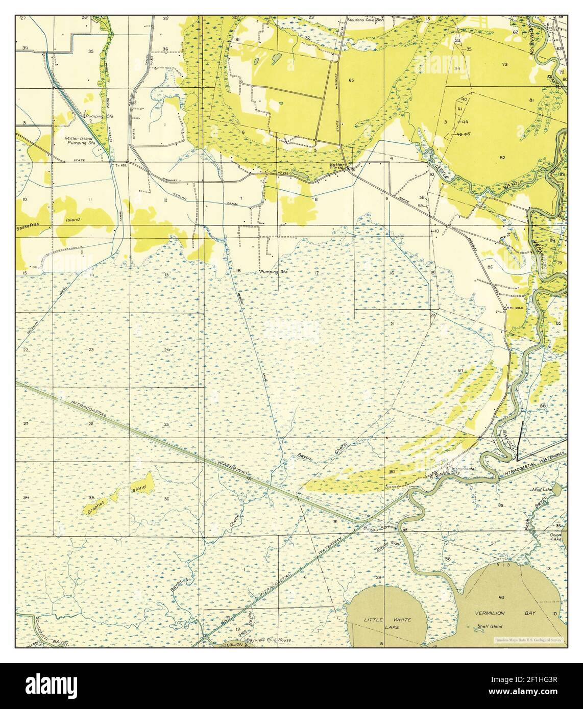 Abbeville SW, Louisiana, map 1932, 131680, United States of America by