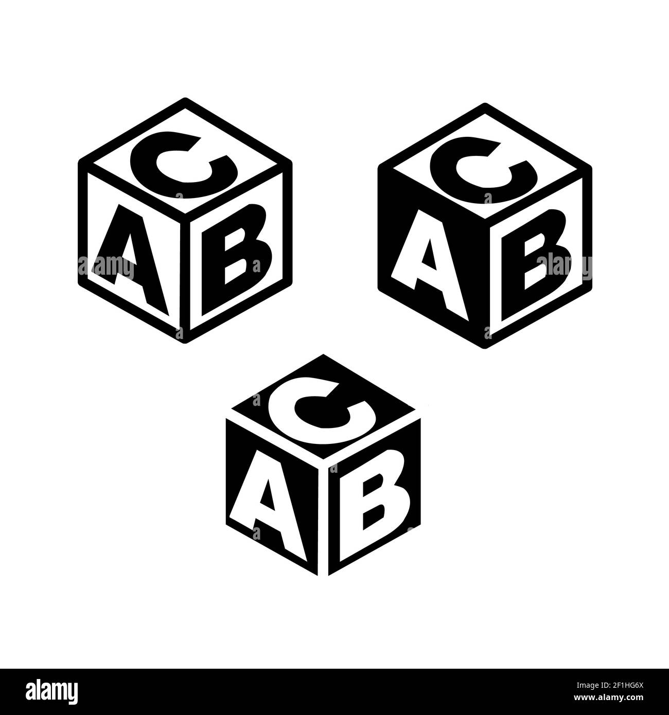 letter block clipart black and white