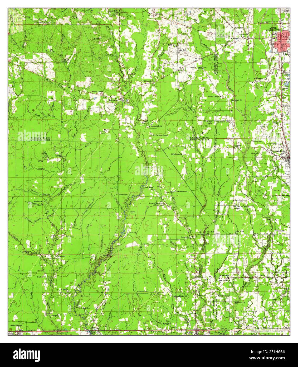 Amite, Louisiana, map 1959, 162500, United States of America by