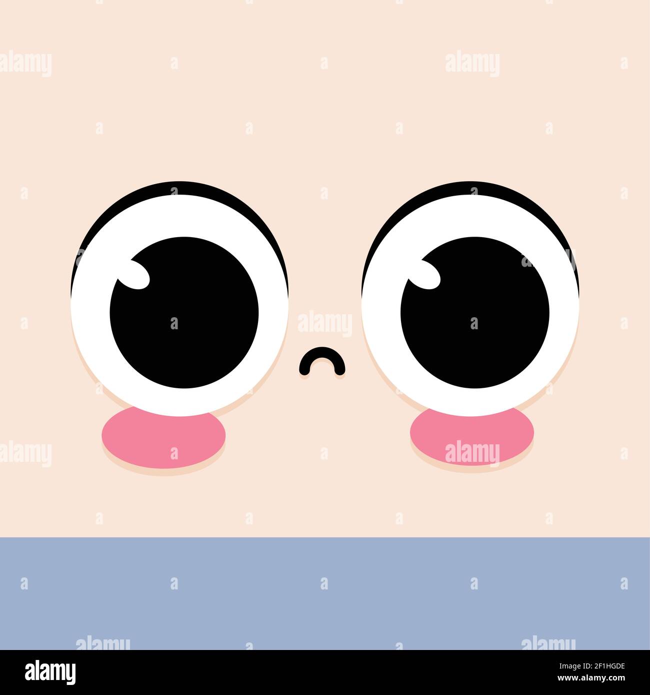 Scared facial expression Stock Vector