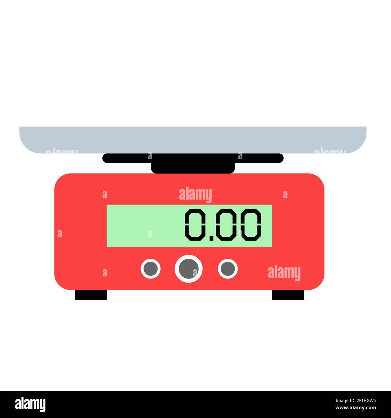 food weight kitchen on white background. domestic weigh scale food