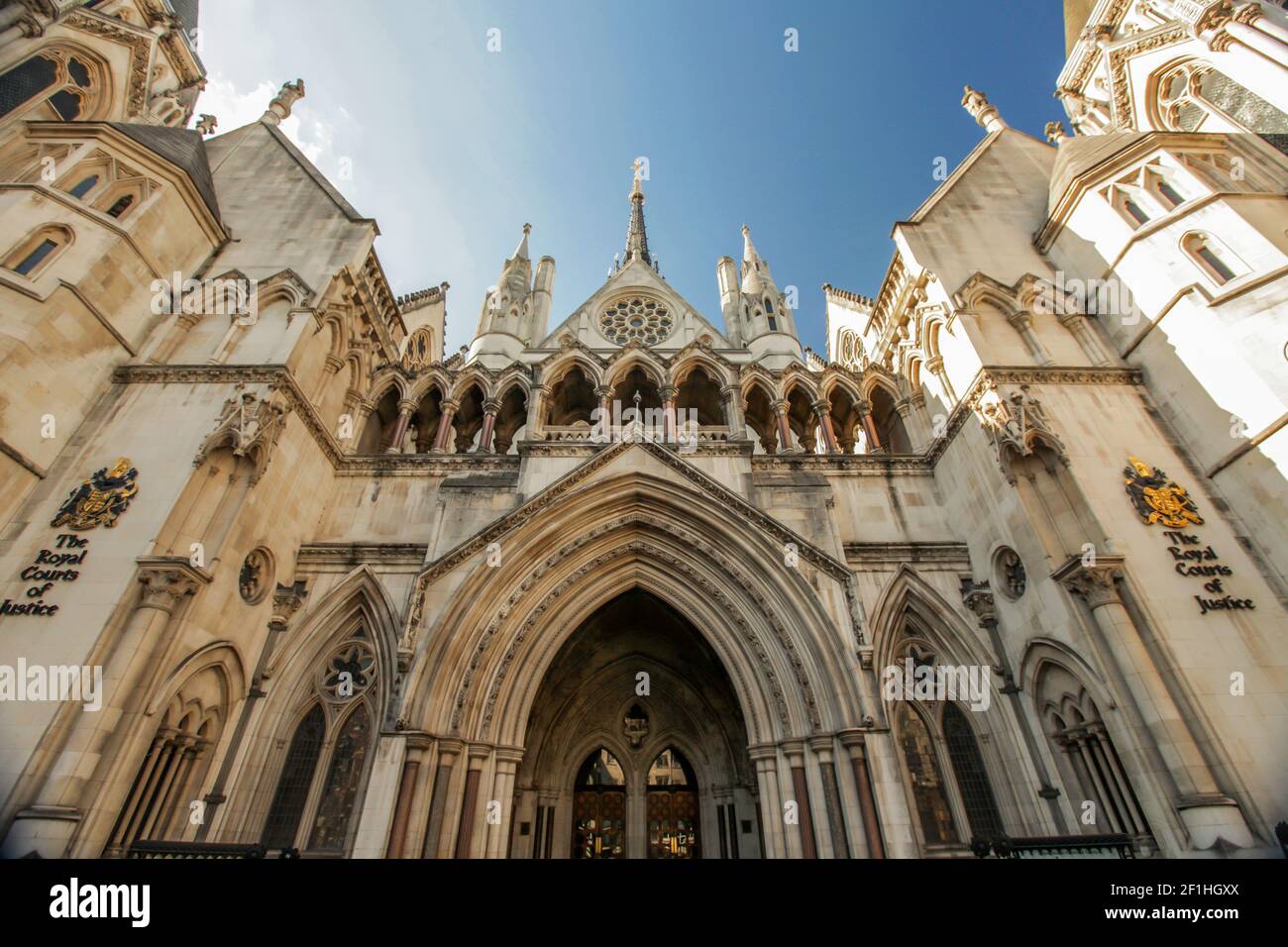 Entrance to the Royal Court of Justice Stock Photo