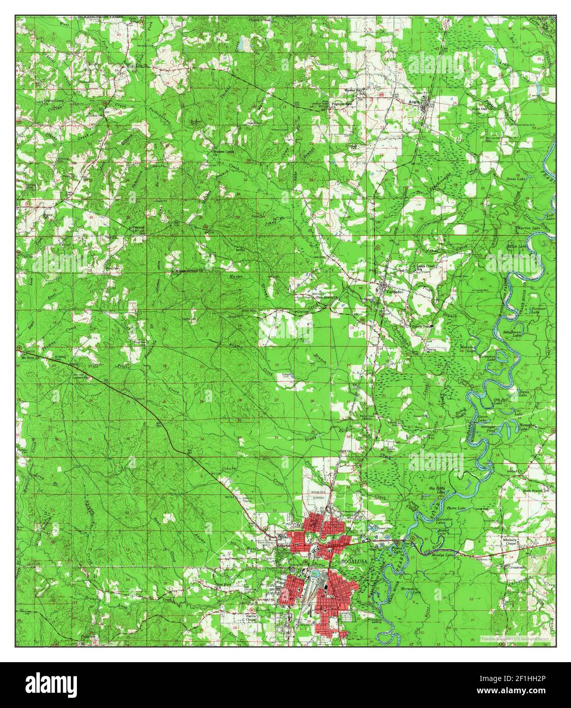 Bogalusa, Louisiana, map 1959, 162500, United States of America by