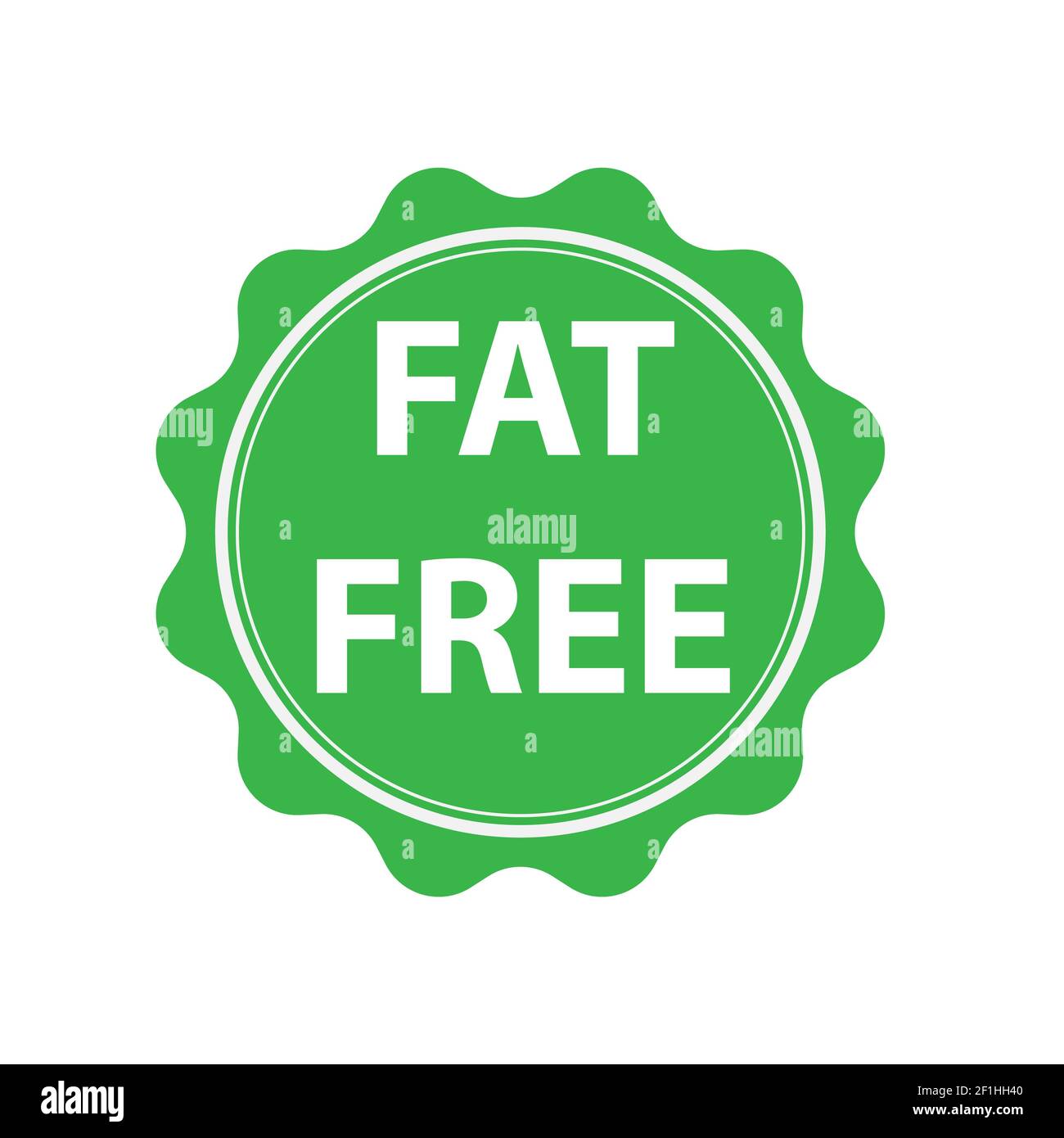 fat free icon on white background. fat free label sign. low fat free sticker. flat style. Stock Photo