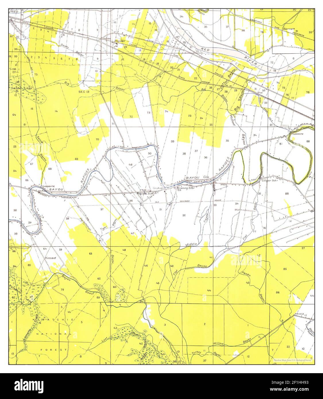Boyce SE, Louisiana, map 1945, 131680, United States of America by
