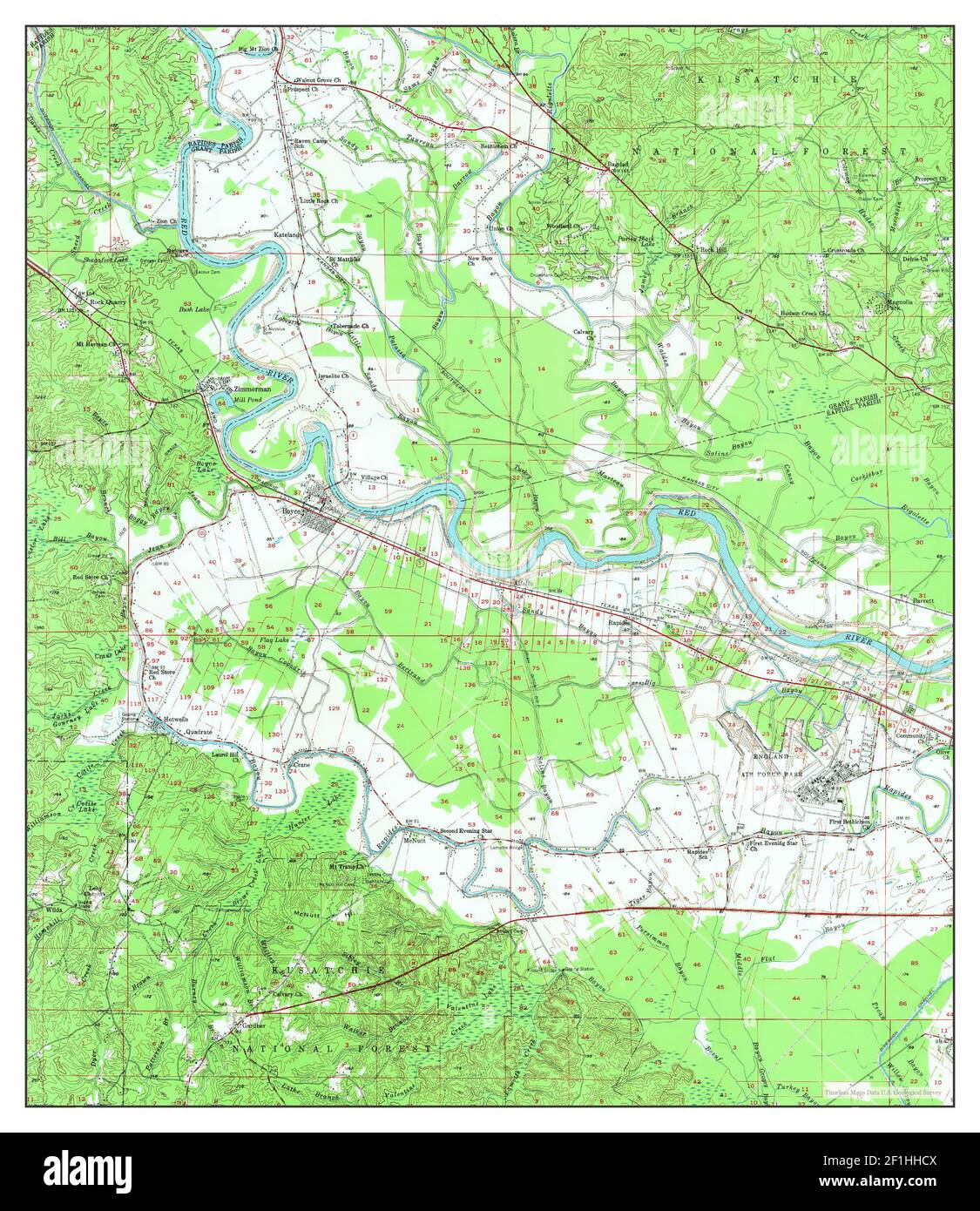 Boyce, Louisiana, map 1956, 162500, United States of America by