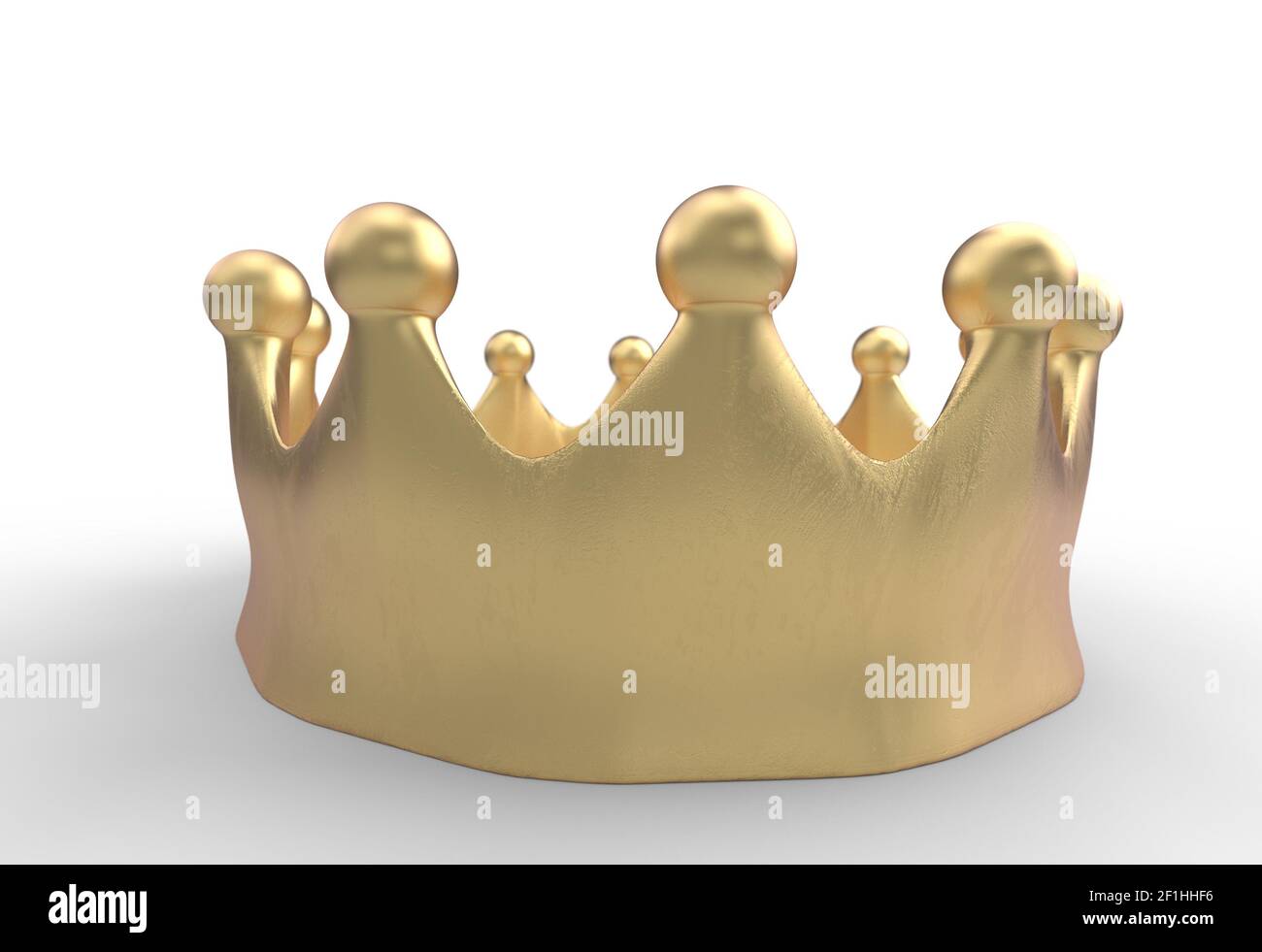 Gold crown isolated on a white 3d illustration Stock Photo - Alamy