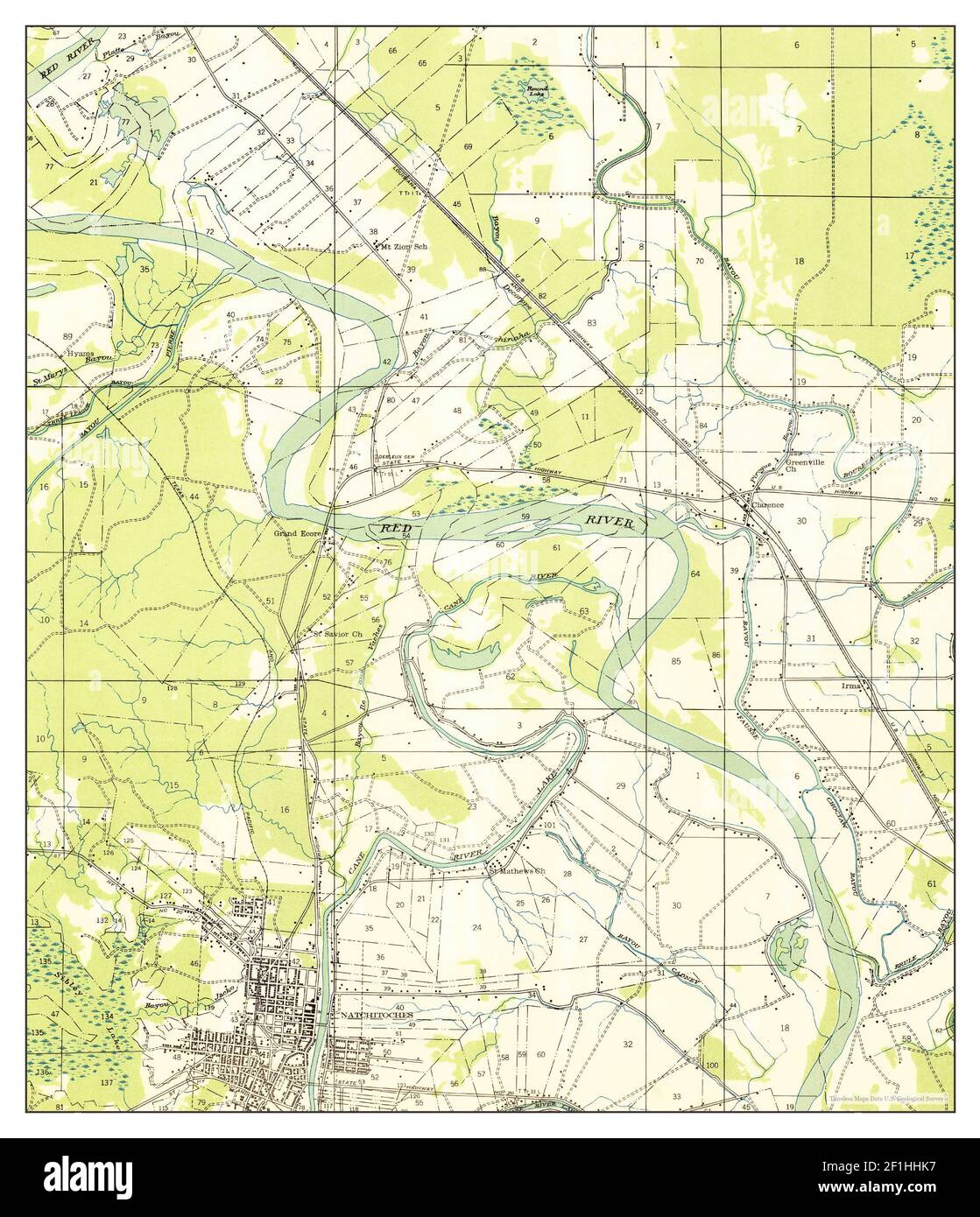 Campti SE, Louisiana, map 1937, 131680, United States of America by