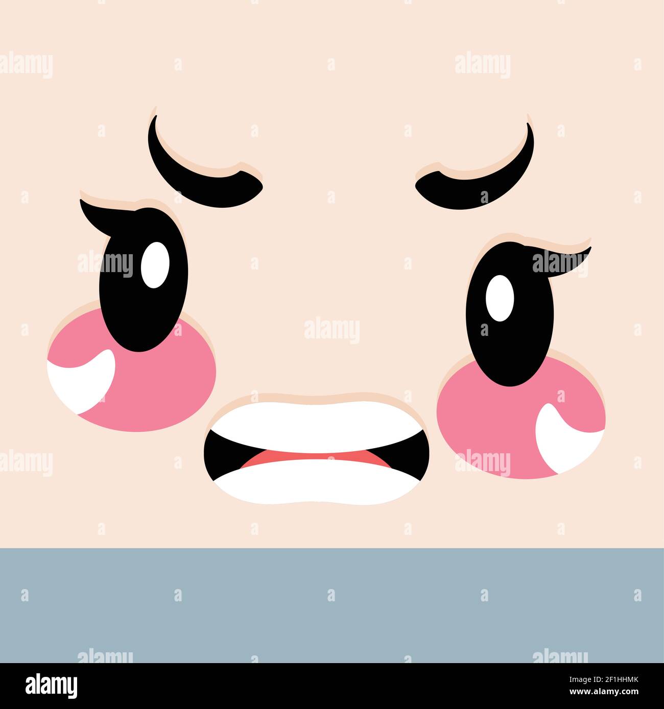 Scared facial expression Stock Vector