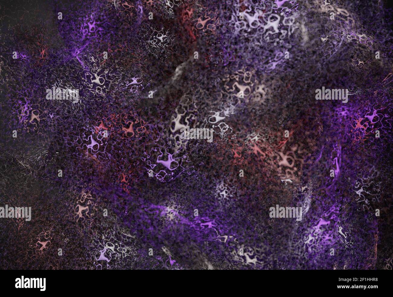 Coloful neuron links system red and blue 3d illustration Stock Photo
