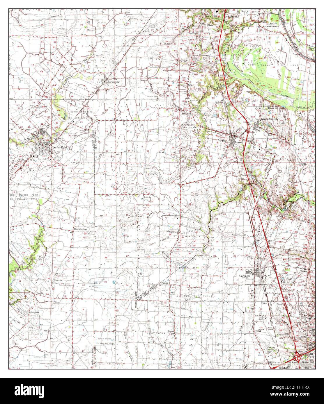 Carencro, Louisiana, map 1970, 162500, United States of America by