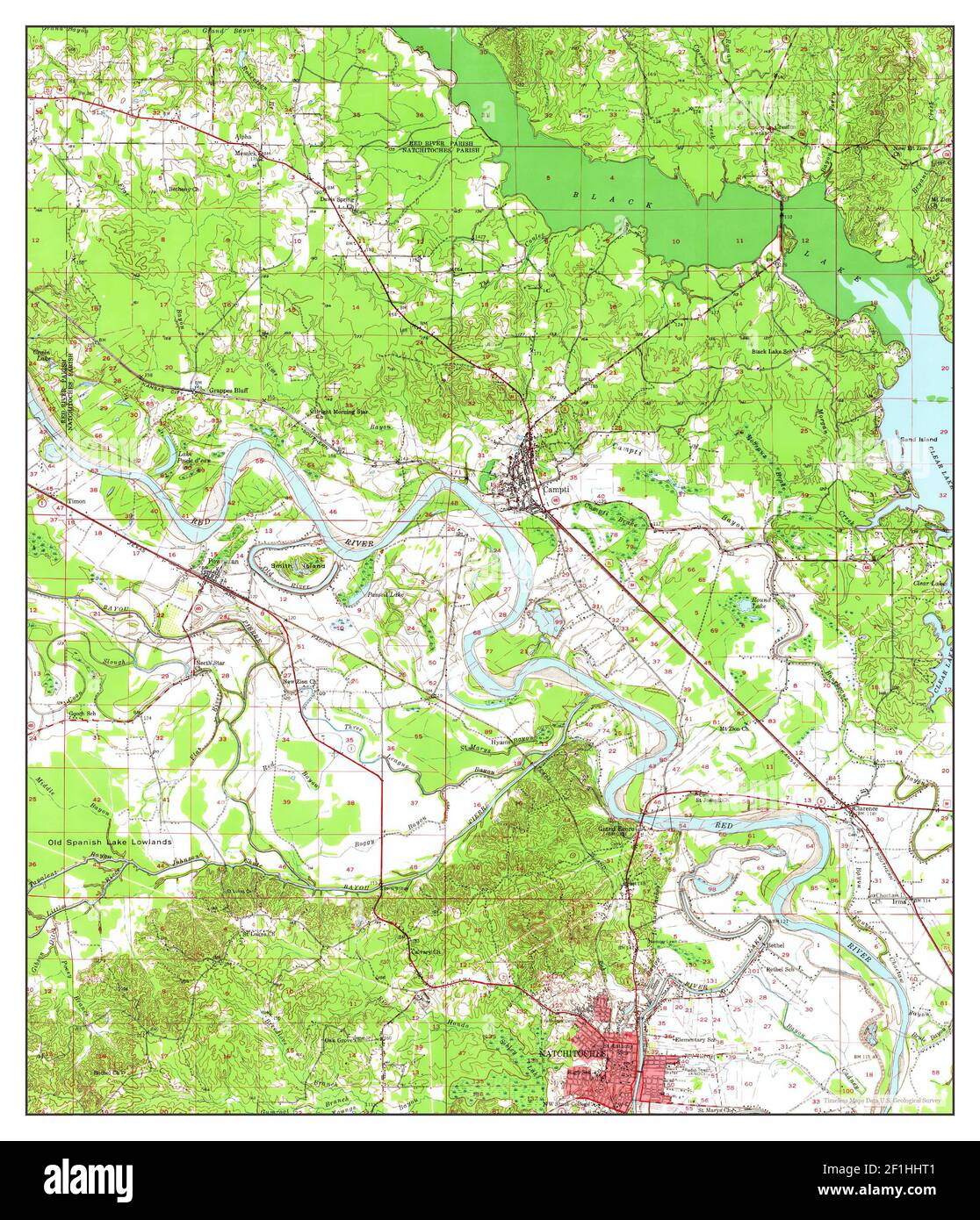 Map of campti hires stock photography and images Alamy