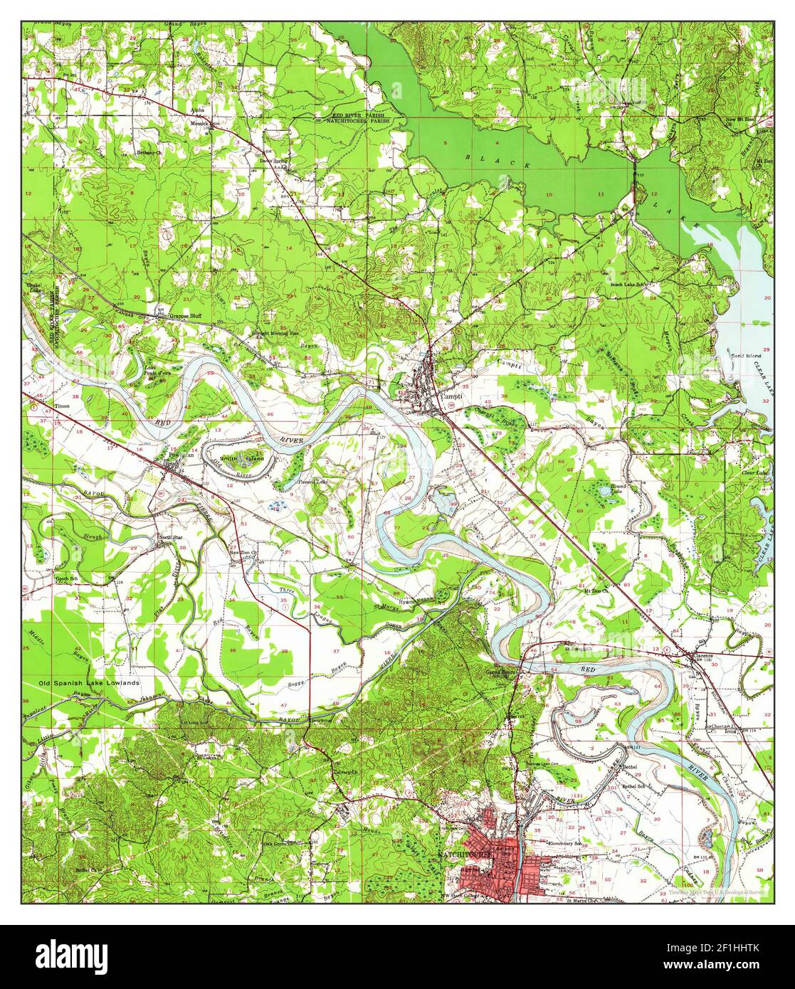 Spanish Lake Louisiana Map Campti, Louisiana, Map 1957, 1:62500, United States Of America By Timeless  Maps, Data U.s. Geological Survey Stock Photo - Alamy