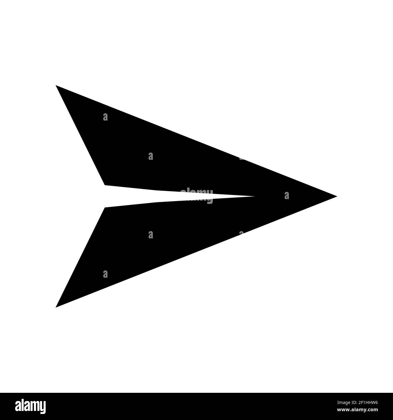 send message icon on white background. flat style. paper plane sign