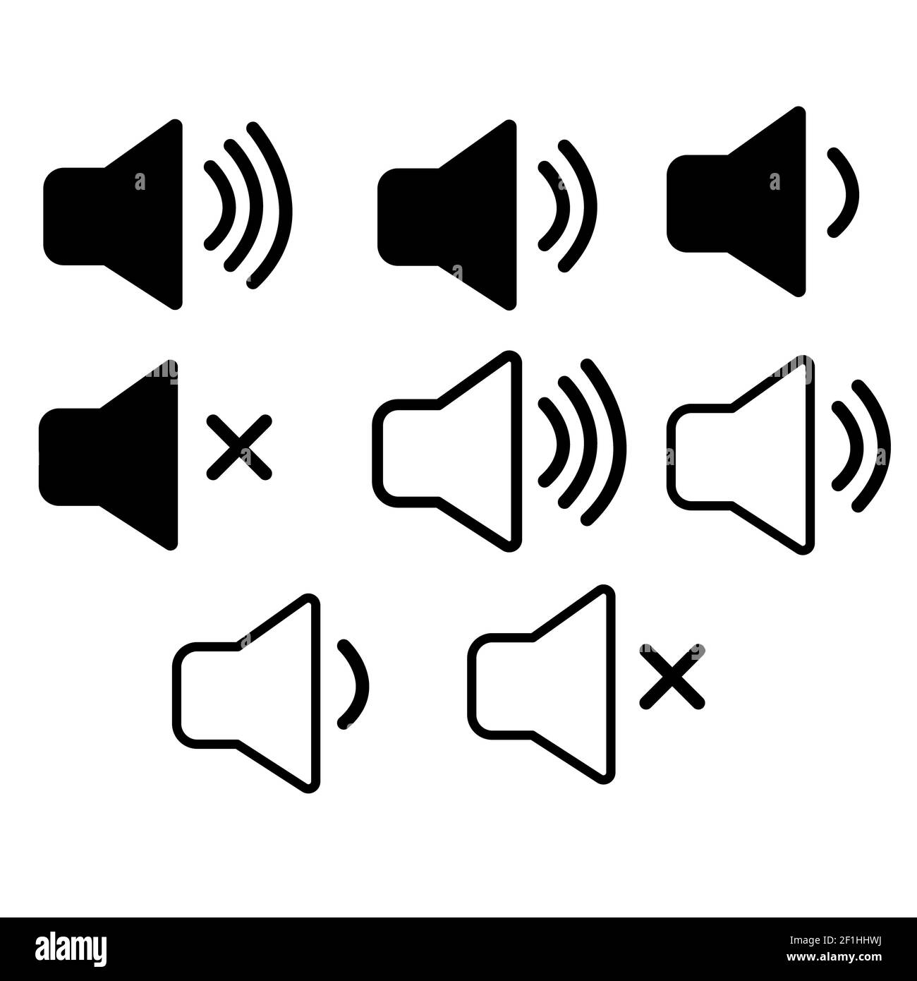 set speaker icon on white background. speaker sign. sound symbol. audio  speaker volume icon for your web site design, logo, app, UI. flat style  Stock Photo - Alamy
