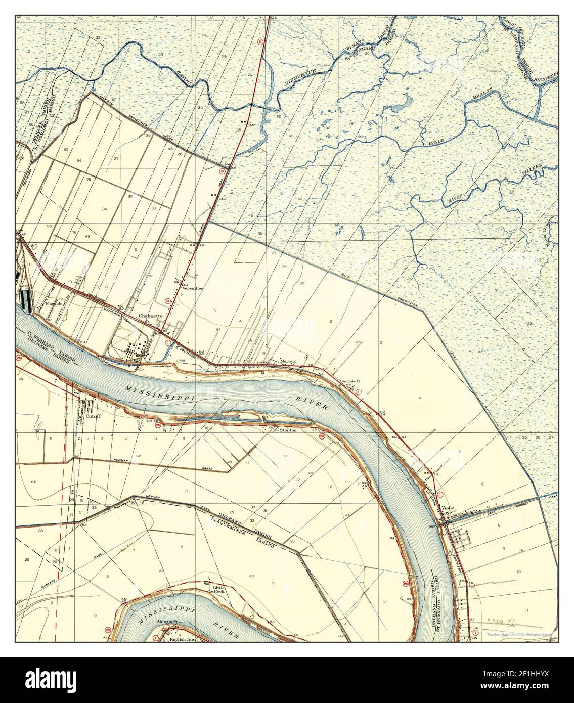Chalmette, Louisiana, map 1939, 131680, United States of America by