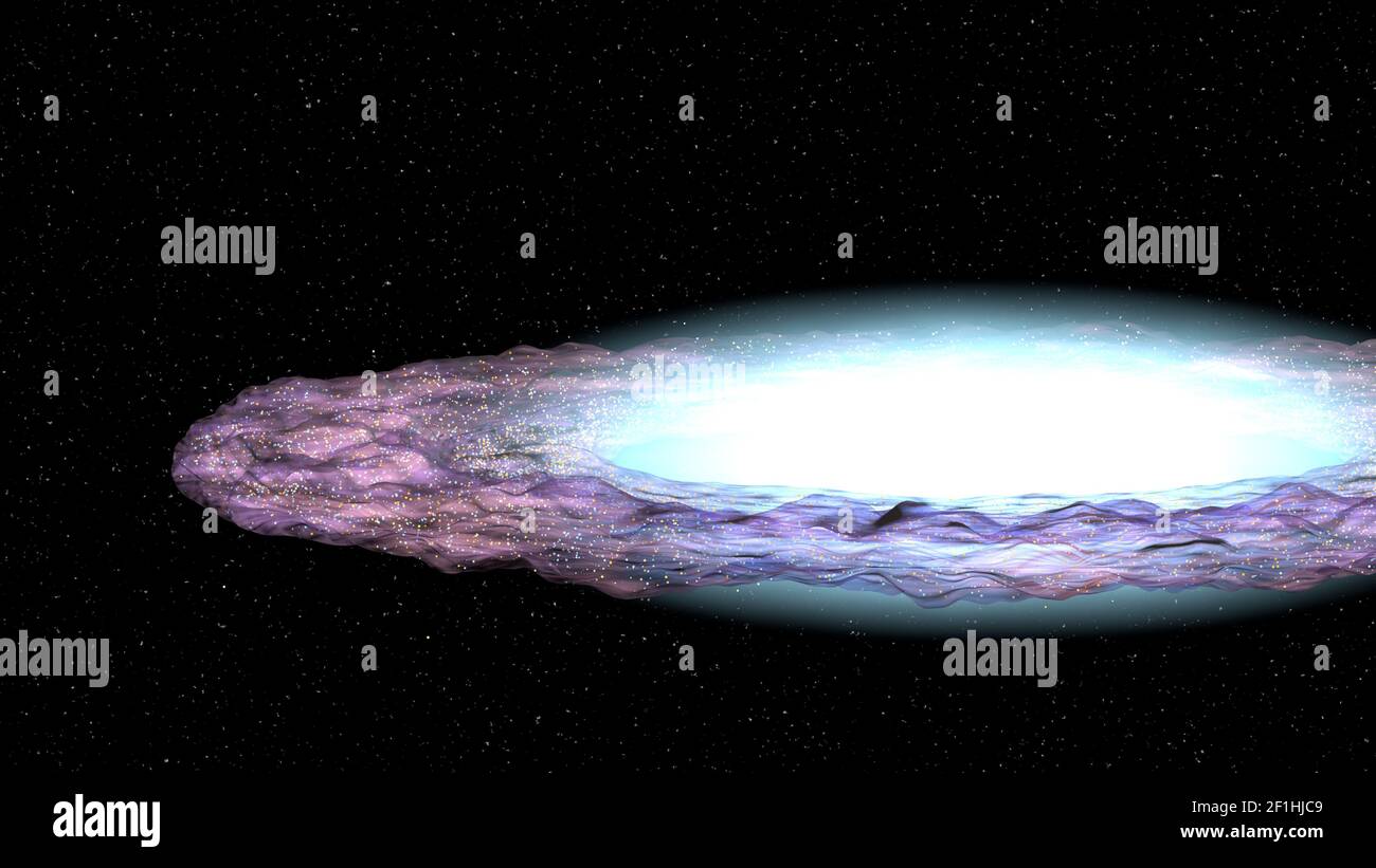 Sombrero galaxy in deep space 3d illustration Stock Photo